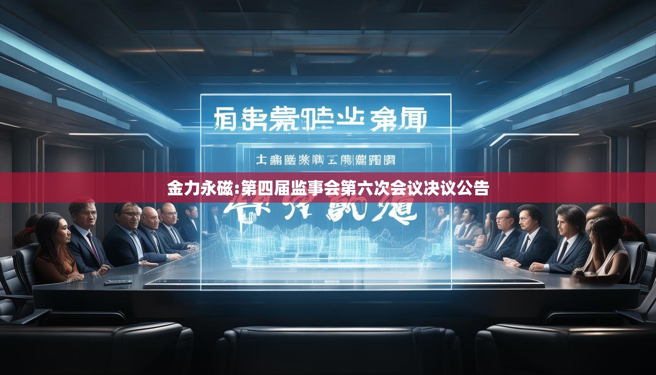 金力永磁:第四届监事会第六次会议决议公告