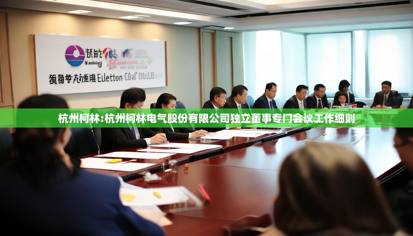 杭州柯林:杭州柯林电气股份有限公司独立董事专门会议工作细则