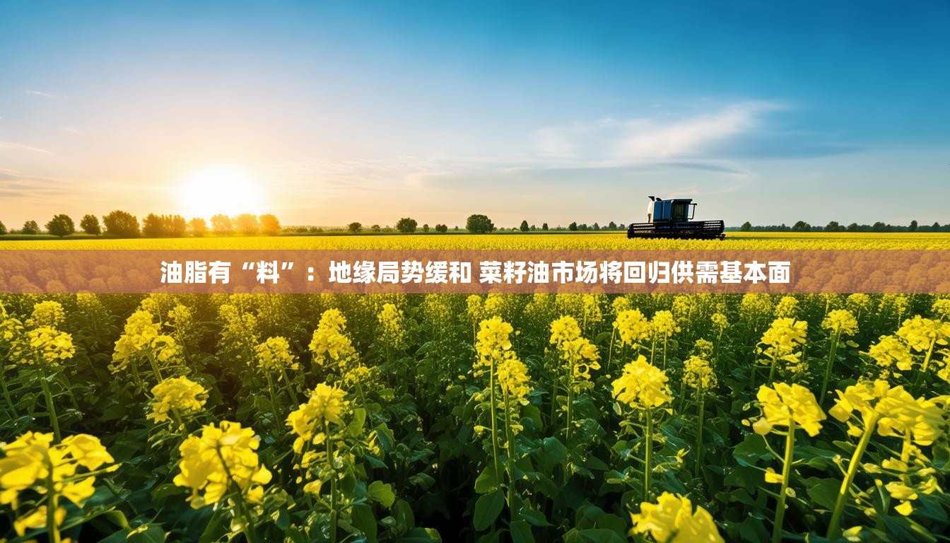 油脂有“料”：地缘局势缓和 菜籽油市场将回归供需基本面