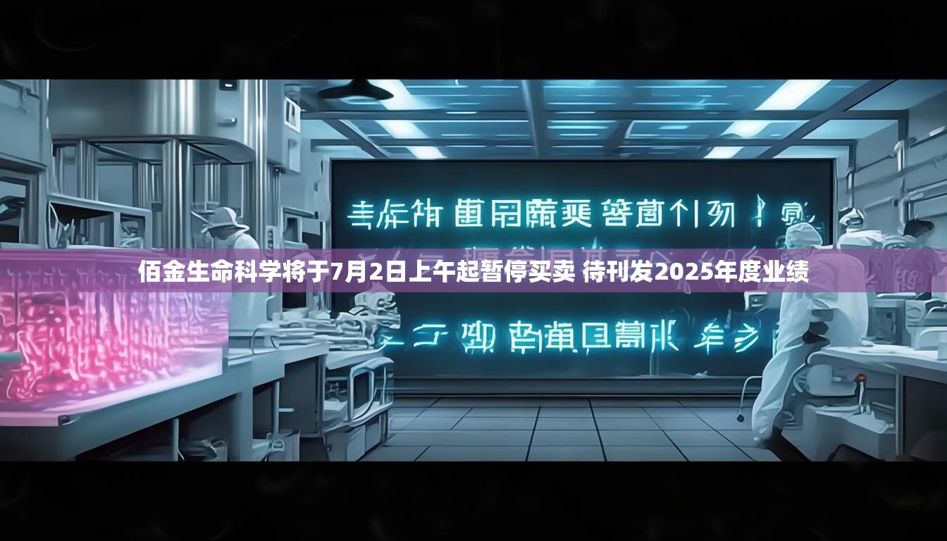 佰金生命科学将于7月2日上午起暂停买卖 待刊发2025年度业绩