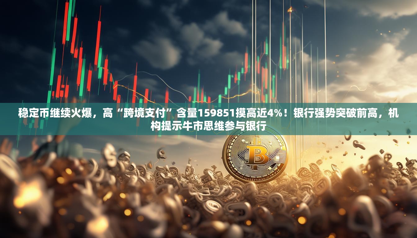 稳定币继续火爆，高“跨境支付”含量159851摸高近4%！银行强势突破前高，机构提示牛市思维参与银行