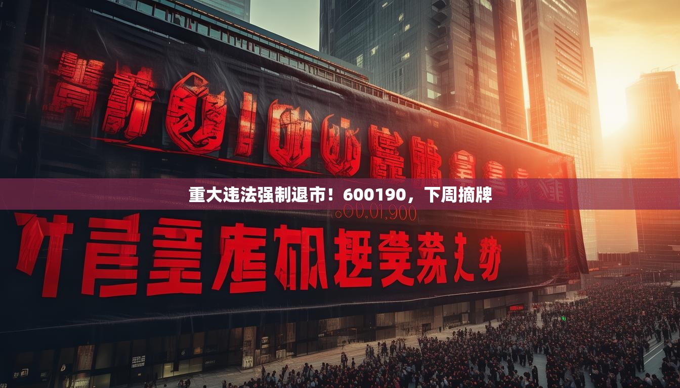 重大违法强制退市！600190，下周摘牌