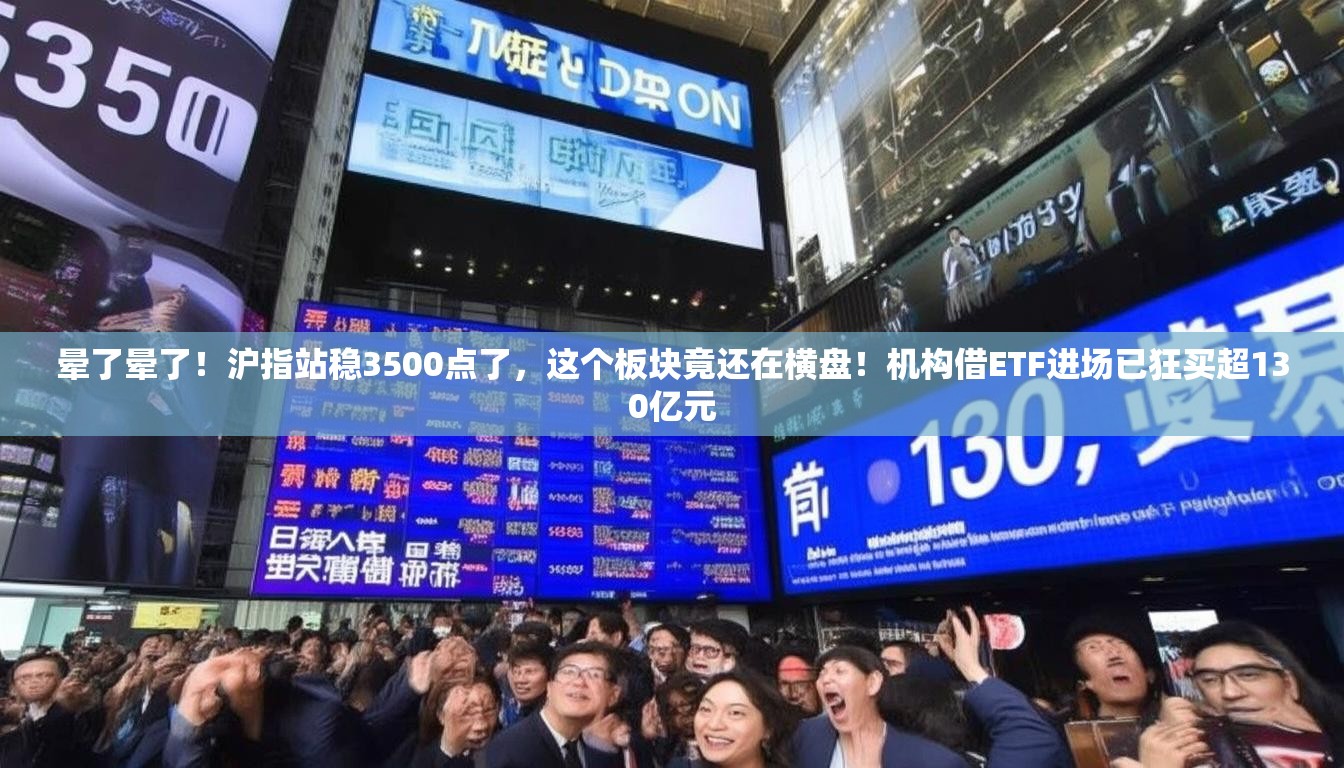 晕了晕了！沪指站稳3500点了，这个板块竟还在横盘！机构借ETF进场已狂买超130亿元
